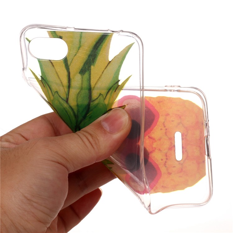 Pattern Printing IMD TPU Back Mobile Shell for Xiaomi Redmi 6A (Single 12MP Rear Camera) - Pineapple Pattern-3