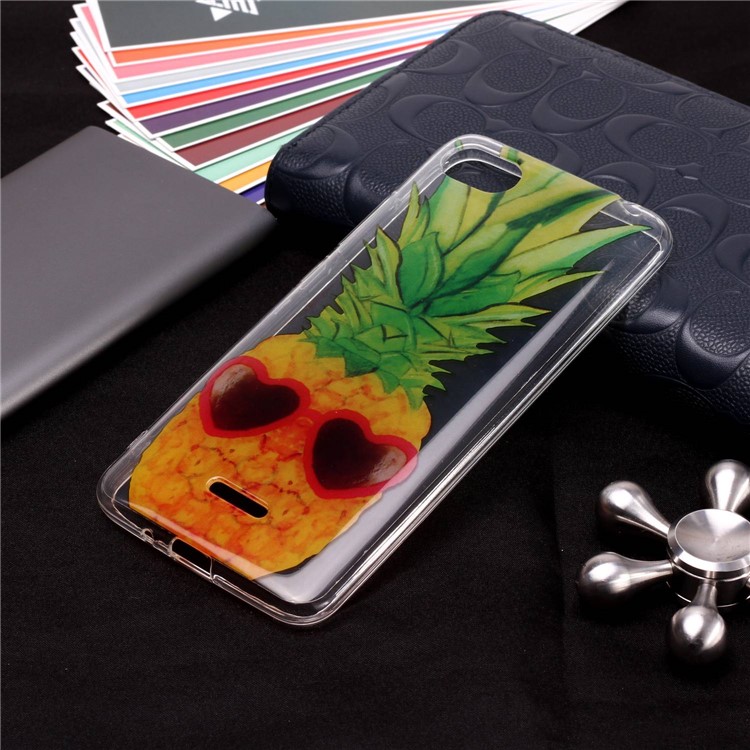 Pattern Printing IMD TPU Back Mobile Shell for Xiaomi Redmi 6A (Single 12MP Rear Camera) - Pineapple Pattern-4