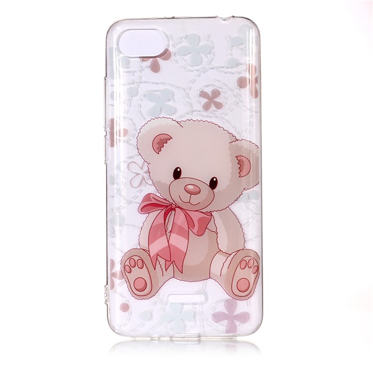 Pattern Printing IMD TPU Phone Shell for Xiaomi Redmi 6A (Single 12MP Rear Camera) - Adorable Bear-1