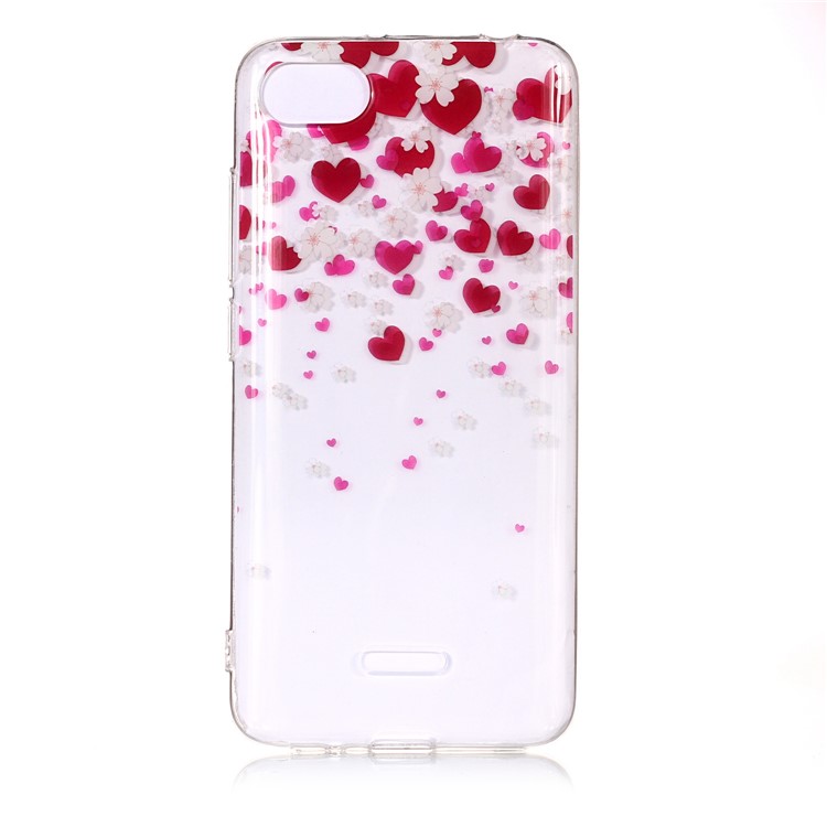 Pattern Printing IMD TPU Protection Cell Phone Case for Xiaomi Redmi 6A (Single 12MP Rear Camera) - Hearts Pattern-1