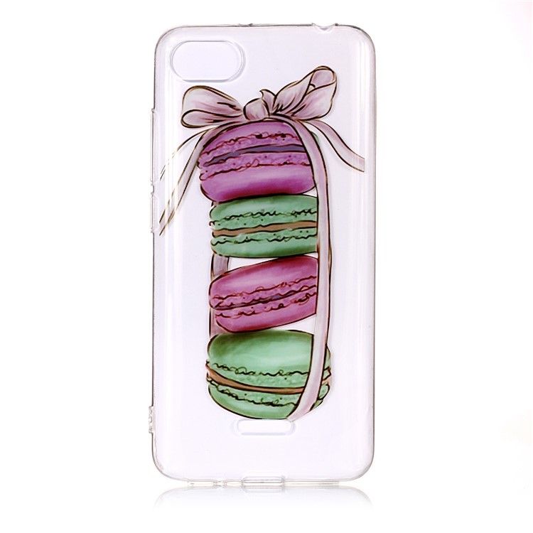 Pattern Printing IMD TPU Protection Cell Phone Shell for Xiaomi Redmi 6A (Single 12MP Rear Camera) - Macaroon Pattern-1