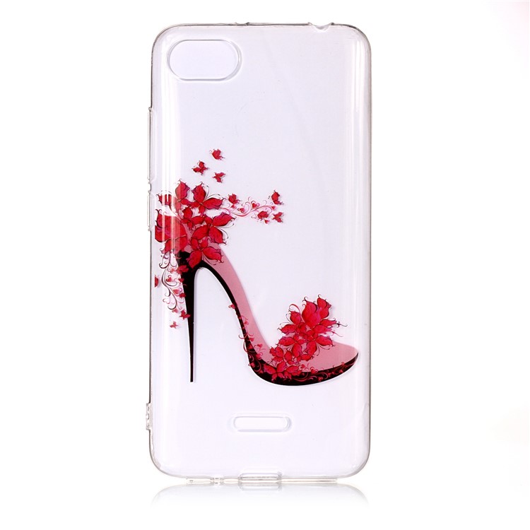 Pattern Printing IMD TPU Mobile Phone Case for Xiaomi Redmi 6A (Single 12MP Rear Camera) - High-heeled Shoes-1