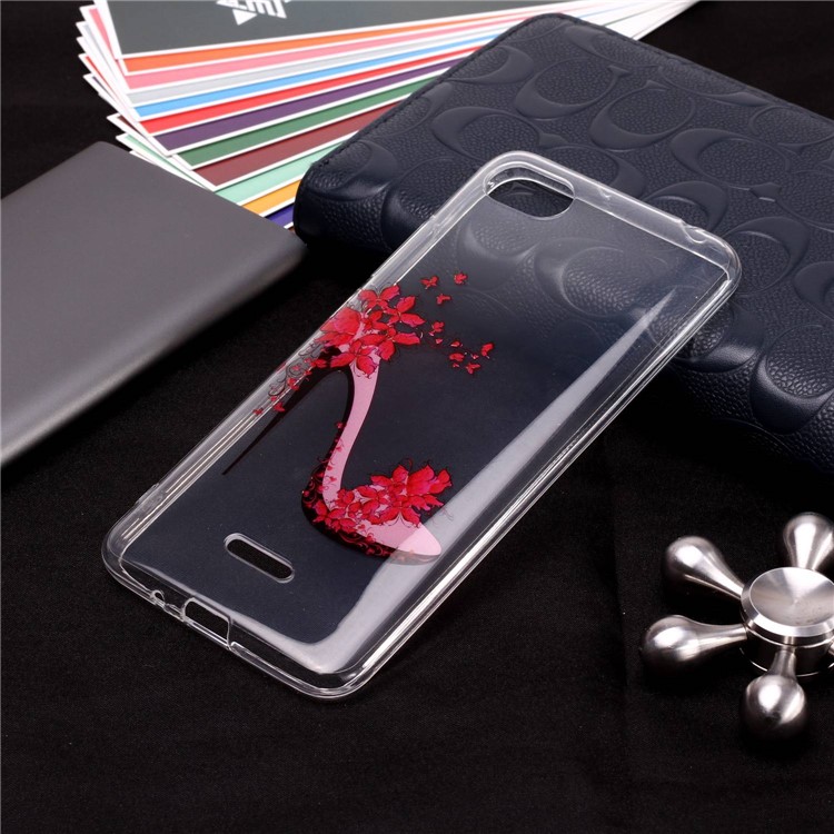 Pattern Printing IMD TPU Mobile Phone Case for Xiaomi Redmi 6A (Single 12MP Rear Camera) - High-heeled Shoes-4