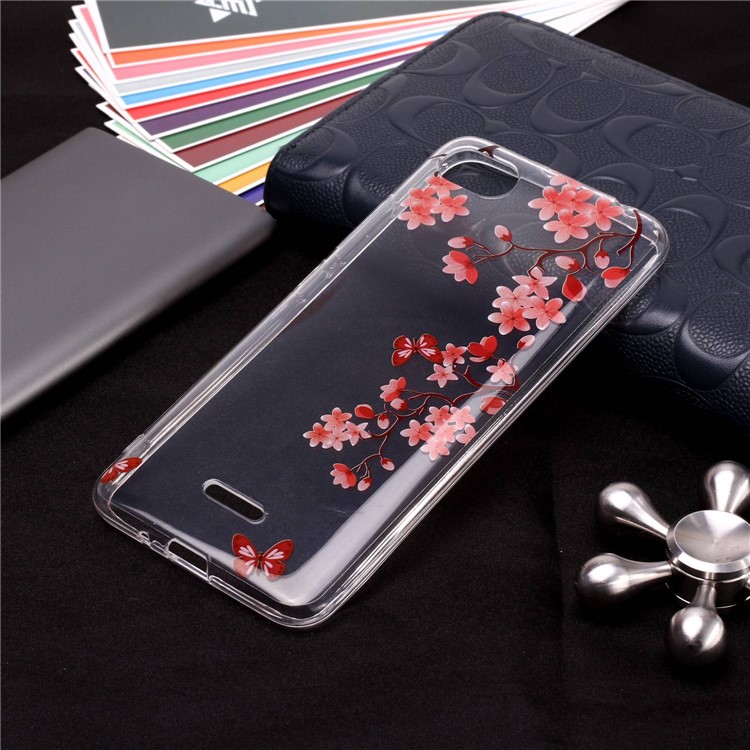 Pattern Printing IMD TPU Mobile Phone Cover for Xiaomi Redmi 6A (Single 12MP Rear Camera) - Flowers and Butterflies-4