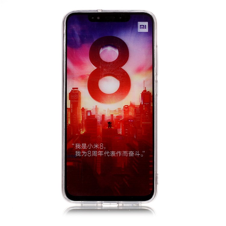 Pattern Printing IMD TPU Soft Case for Xiaomi Mi 8 (6.21-inch) - Plum Blossom-2