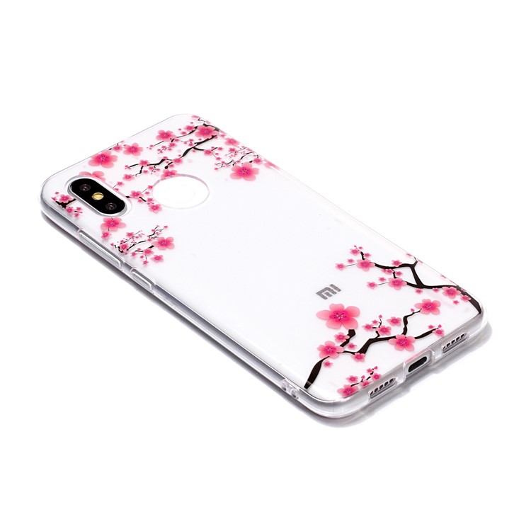 Pattern Printing IMD TPU Soft Case for Xiaomi Mi 8 (6.21-inch) - Plum Blossom-3