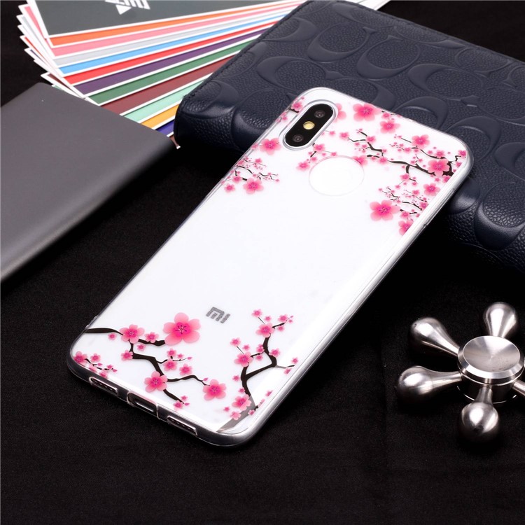 Pattern Printing IMD TPU Soft Case for Xiaomi Mi 8 (6.21-inch) - Plum Blossom-5