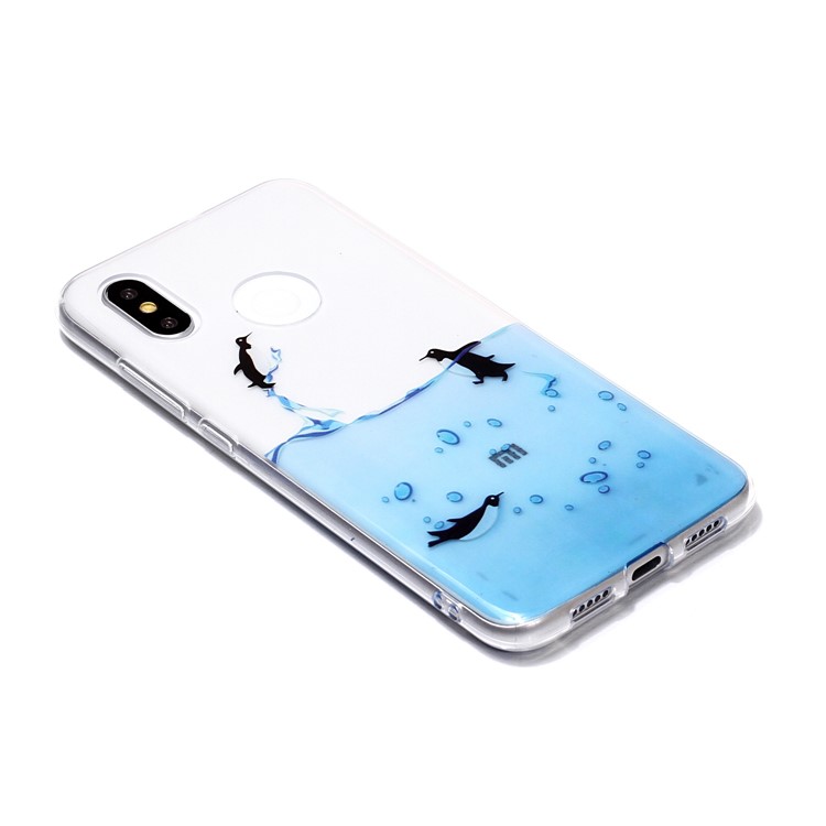 Pattern Printing IMD Flexible TPU Case for Xiaomi Mi 8 (6.21-inch) - Lovely Penguin-2