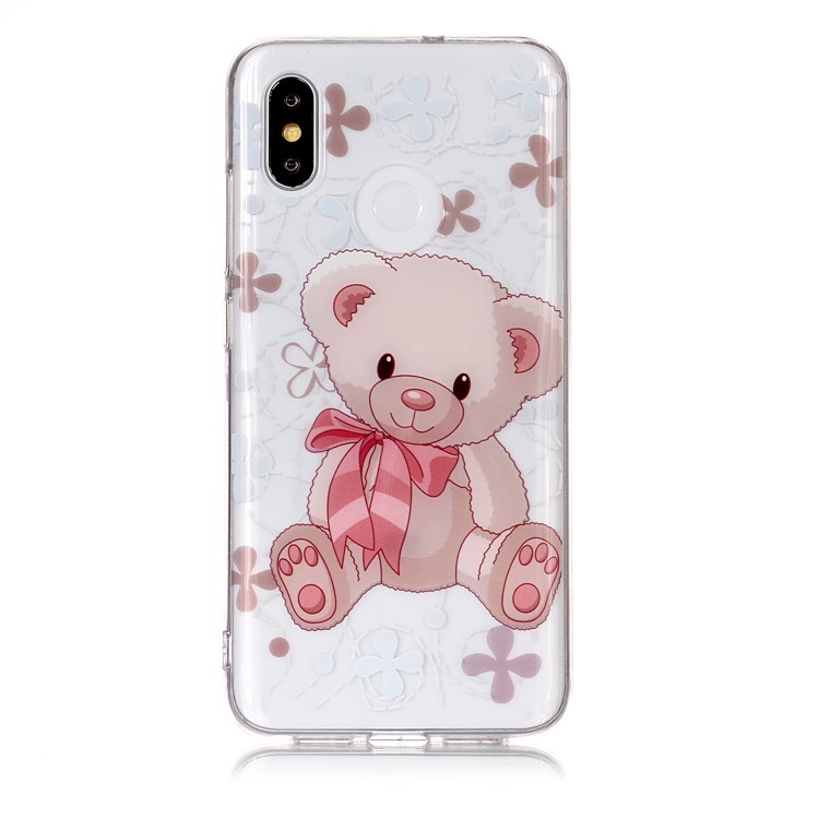 Pattern Printing IMD TPU Mobile Phone Case for Xiaomi Mi 8 (6.21-inch) - Adorable Bear-1