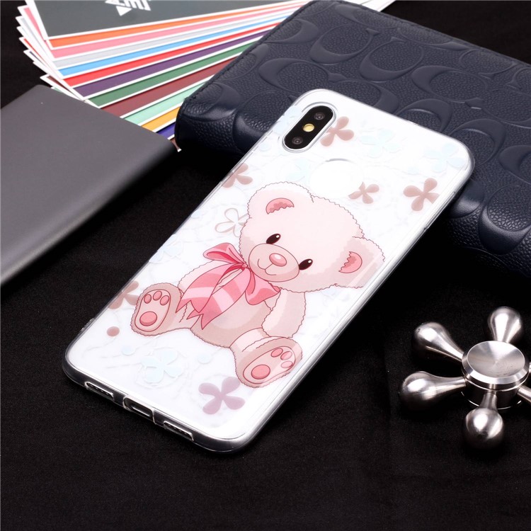 Pattern Printing IMD TPU Mobile Phone Case for Xiaomi Mi 8 (6.21-inch) - Adorable Bear-4