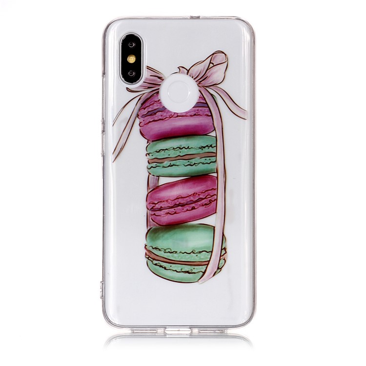 Pattern Printing IMD TPU Mobile Phone Cover for Xiaomi Mi 8 (6.21-inch) - Macaroon Pattern-1