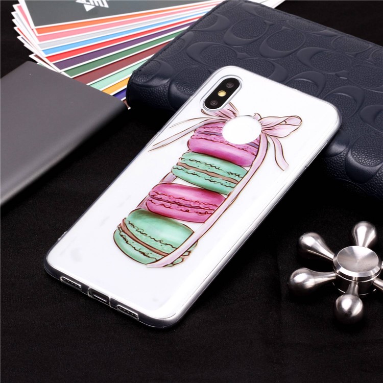 Pattern Printing IMD TPU Mobile Phone Cover for Xiaomi Mi 8 (6.21-inch) - Macaroon Pattern-4