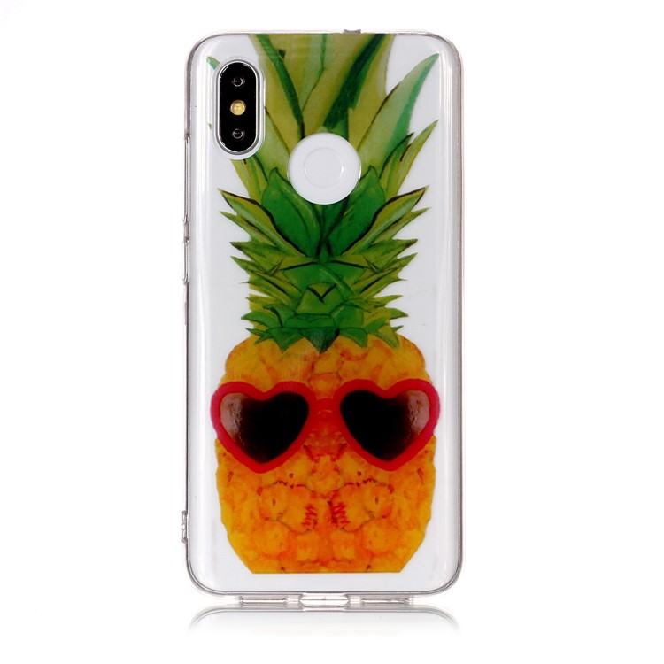 Pattern Printing IMD TPU Mobile Phone Shell for Xiaomi Mi 8 (6.21-inch) - Pineapple Pattern-1