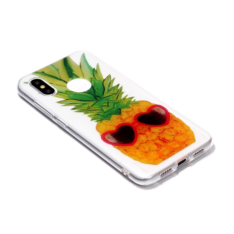Pattern Printing IMD TPU Mobile Phone Shell for Xiaomi Mi 8 (6.21-inch) - Pineapple Pattern-2