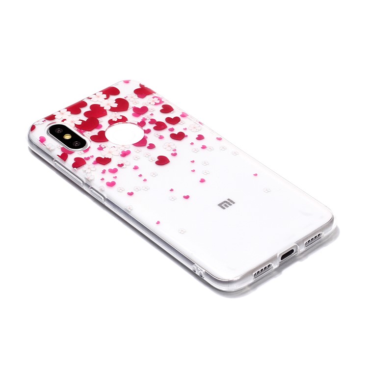 Pattern Printing IMD TPU Protection Back Case for Xiaomi Mi 8 (6.21-inch) - Hearts Pattern-2