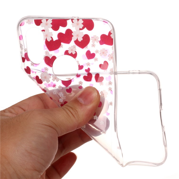 Pattern Printing IMD TPU Protection Back Case for Xiaomi Mi 8 (6.21-inch) - Hearts Pattern-3