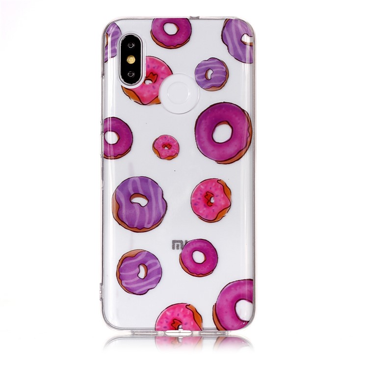 Pattern Printing IMD TPU Protection Back Shell for Xiaomi Mi 8 (6.21-inch) - Doughnut Pattern-1
