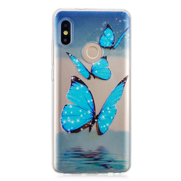 Embossment Patterned TPU Soft Back Cover for Xiaomi Redmi Note 5 Pro (Dual Camera) / Redmi Note 5 (China) - Butterfly-2
