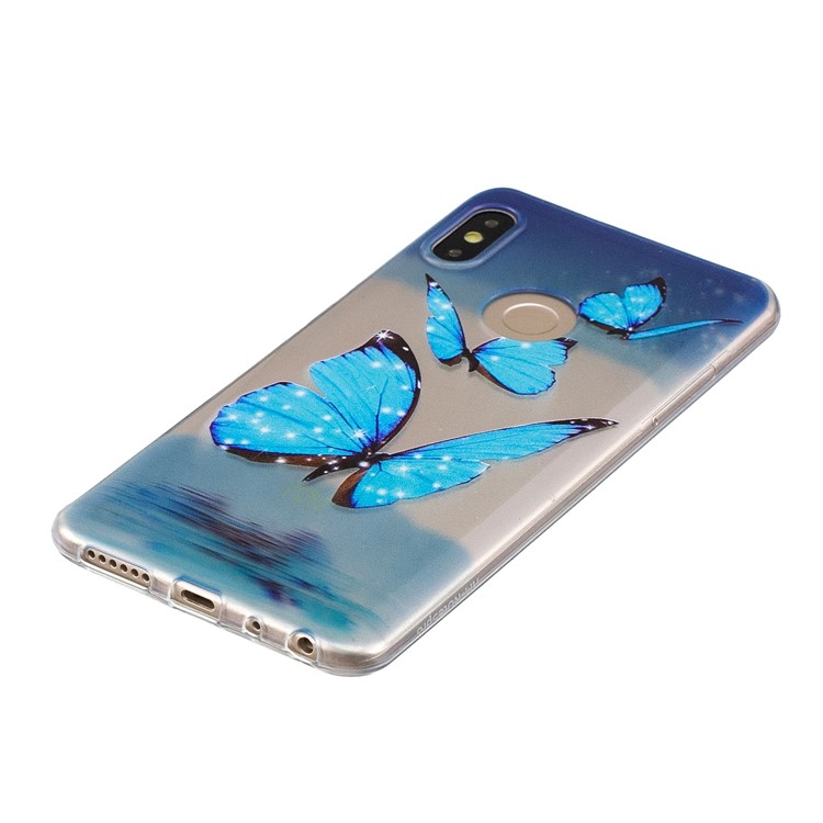 Embossment Patterned TPU Soft Back Cover for Xiaomi Redmi Note 5 Pro (Dual Camera) / Redmi Note 5 (China) - Butterfly-3