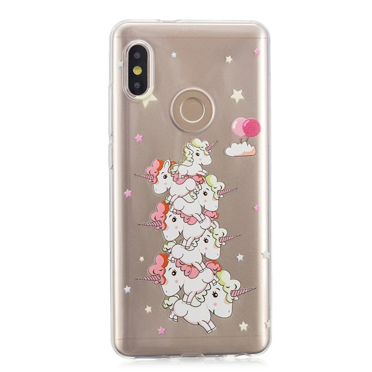 Embossment Patterned TPU Soft Protective Shell for Xiaomi Redmi Note 5 Pro (Dual Camera) / Redmi Note 5 (China) - Unicorn Mountain-2