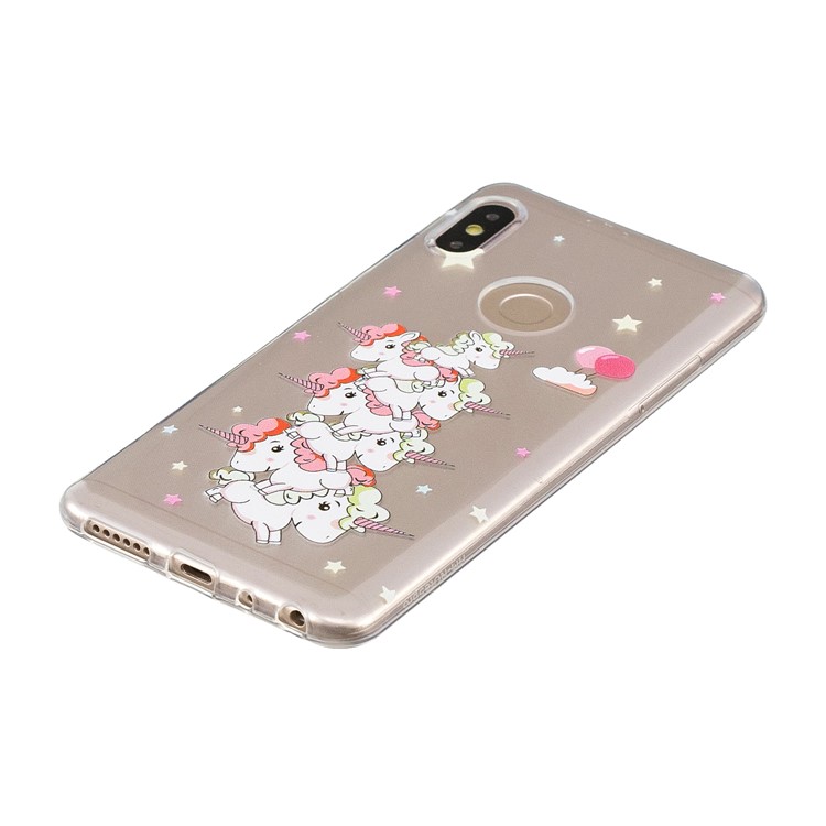 Embossment Patterned TPU Soft Protective Shell for Xiaomi Redmi Note 5 Pro (Dual Camera) / Redmi Note 5 (China) - Unicorn Mountain-3