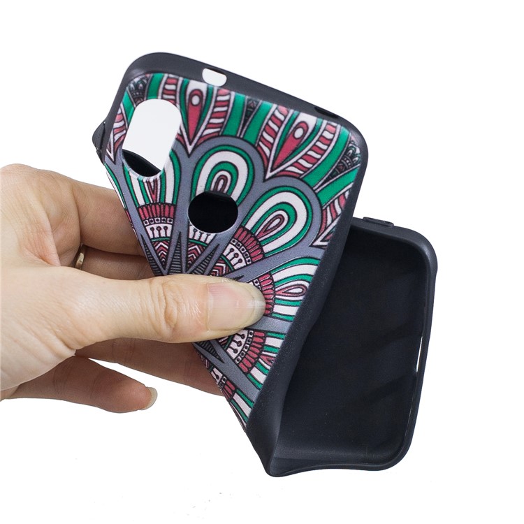Pattern Printing Embossment Soft TPU Case for Xiaomi Mi A2 Lite / Redmi 6 Pro - Symmetric Pattern-5