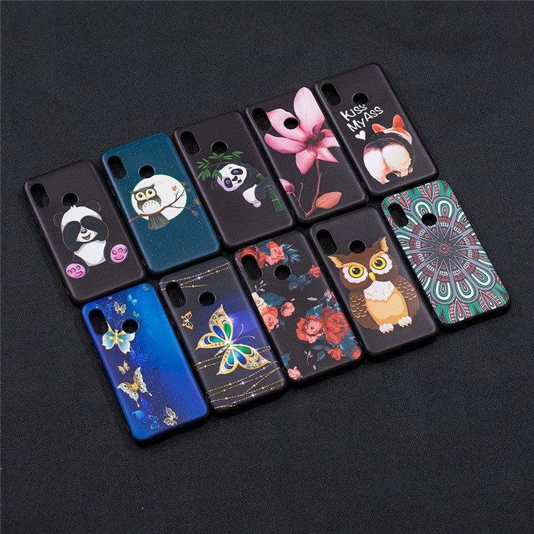 Pattern Printing Embossment Soft TPU Case for Xiaomi Mi A2 Lite / Redmi 6 Pro - Symmetric Pattern-8