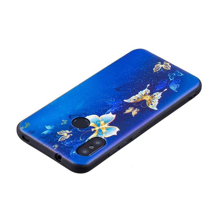 Pattern Printing Embossment Soft TPU Casing for Xiaomi Mi A2 Lite / Redmi 6 Pro - Butterfly Pattern-4