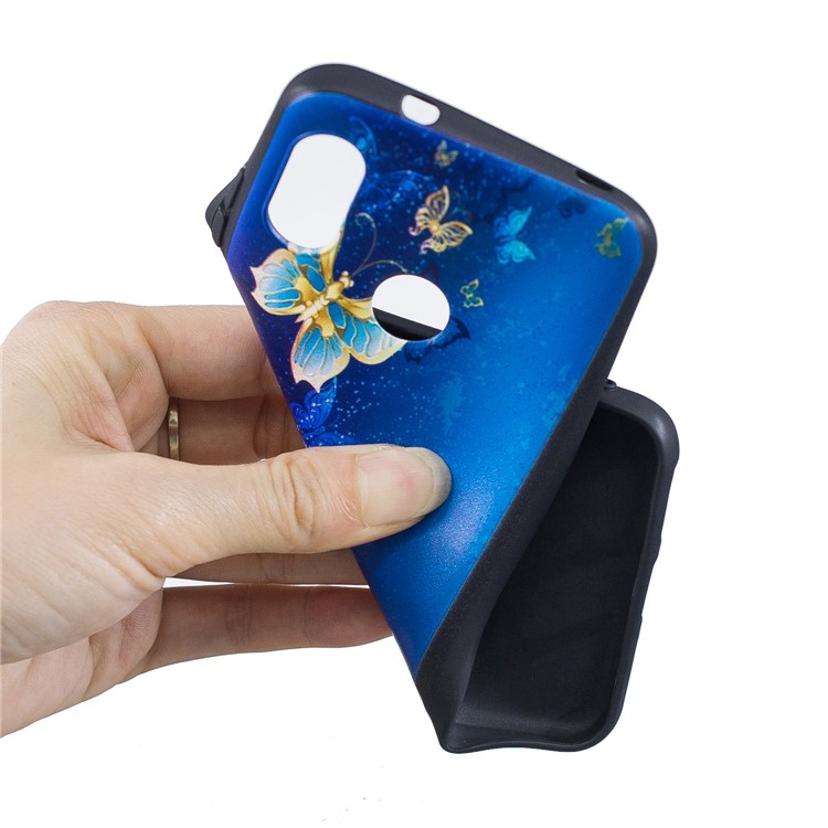 Pattern Printing Embossment Soft TPU Casing for Xiaomi Mi A2 Lite / Redmi 6 Pro - Butterfly Pattern-5