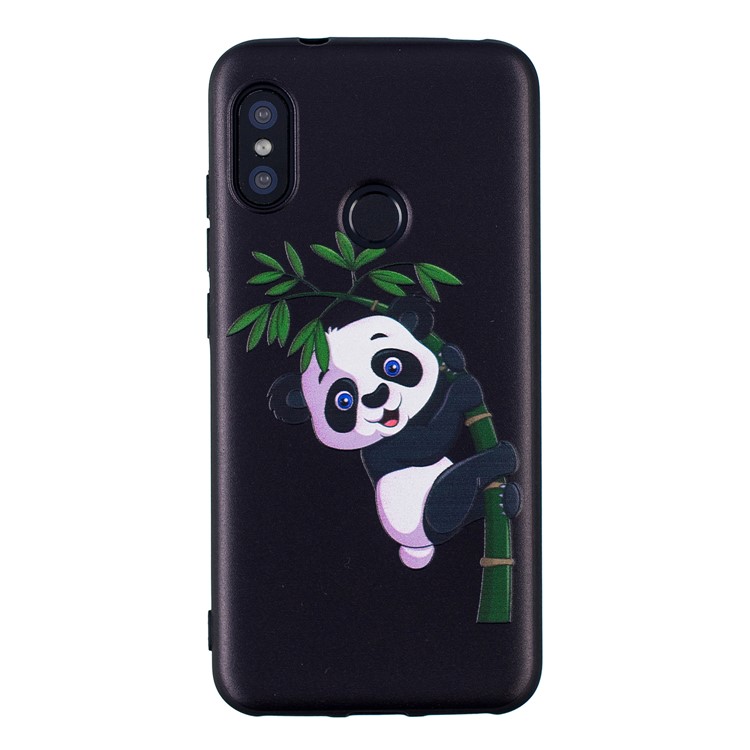 Pattern Printing Embossment Soft TPU Cell Phone Case for Xiaomi Mi A2 Lite / Redmi 6 Pro - Panda Pattern-2