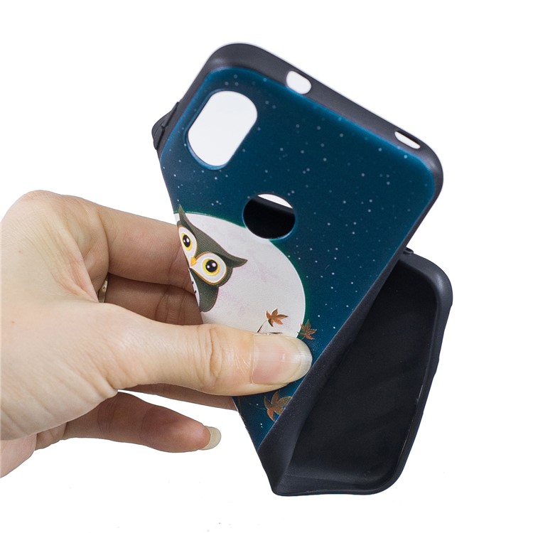 Pattern Printing Embossment Soft TPU Mobile Phone Shell for Xiaomi Mi A2 Lite / Redmi 6 Pro - Owl on Branch-5