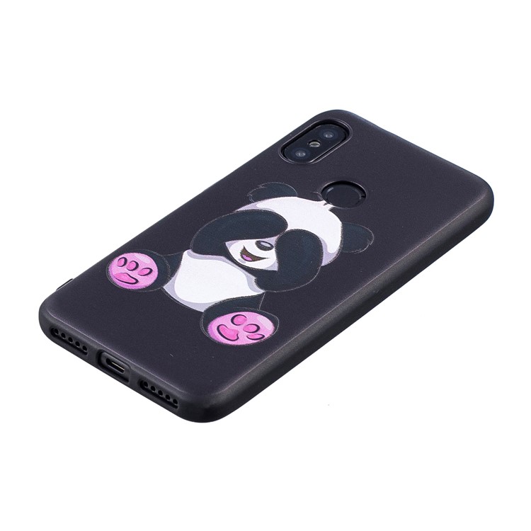 Pattern Printing Embossment Soft TPU Cell Phone Shell for Xiaomi Mi A2 Lite / Redmi 6 Pro - Cute Panda-3