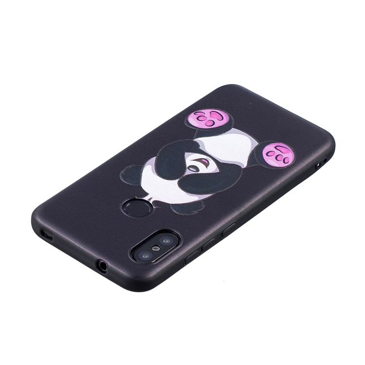 Pattern Printing Embossment Soft TPU Cell Phone Shell for Xiaomi Mi A2 Lite / Redmi 6 Pro - Cute Panda-4