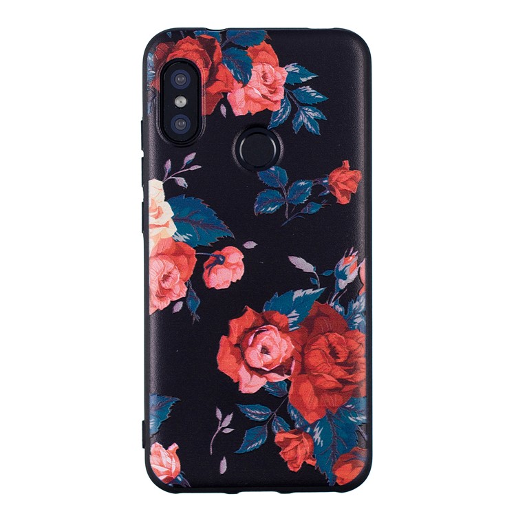 Pattern Printing Embossment Soft TPU Back Cover for Xiaomi Mi A2 Lite / Redmi 6 Pro - Vivid Flowers-2