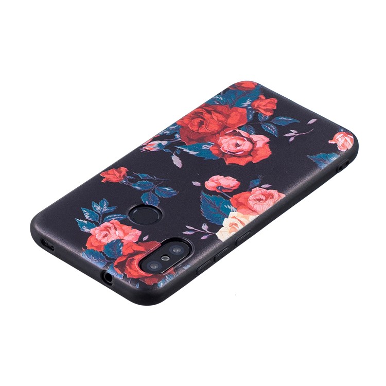 Pattern Printing Embossment Soft TPU Back Cover for Xiaomi Mi A2 Lite / Redmi 6 Pro - Vivid Flowers-4
