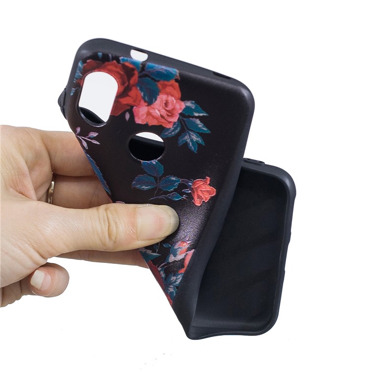 Pattern Printing Embossment Soft TPU Back Cover for Xiaomi Mi A2 Lite / Redmi 6 Pro - Vivid Flowers-5
