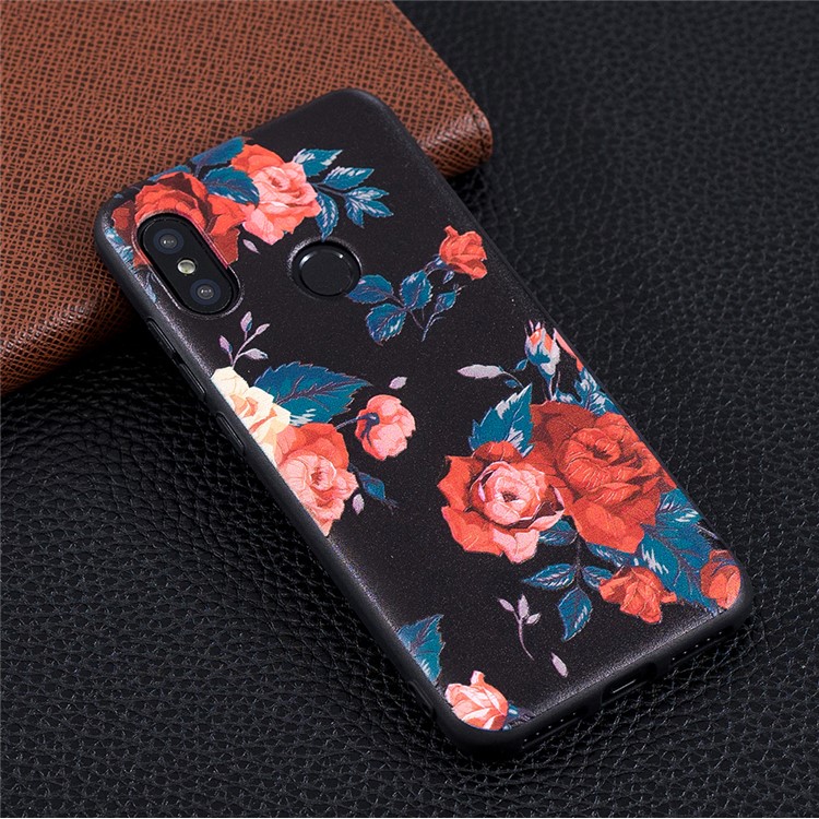Pattern Printing Embossment Soft TPU Back Cover for Xiaomi Mi A2 Lite / Redmi 6 Pro - Vivid Flowers-6