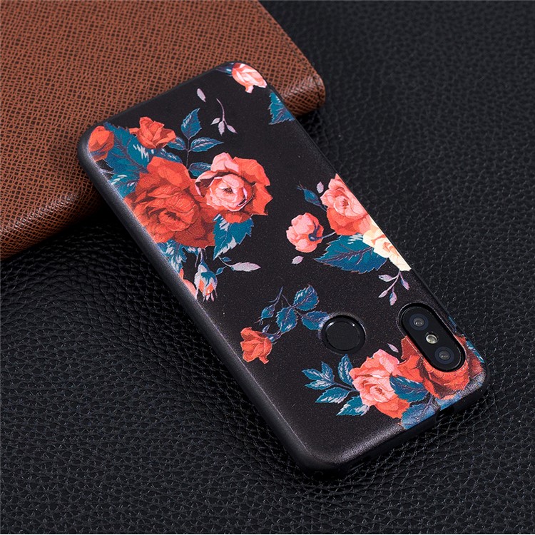 Pattern Printing Embossment Soft TPU Back Cover for Xiaomi Mi A2 Lite / Redmi 6 Pro - Vivid Flowers-7