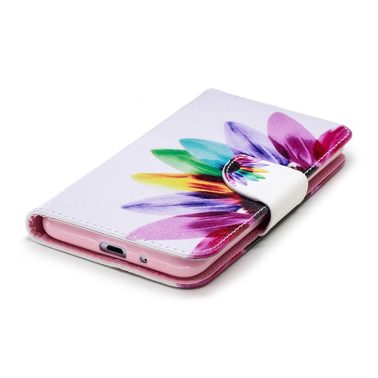 Pattern Printing Wallet Stand Leather Phone Shell for Xiaomi Redmi 6 - Half Flower-7