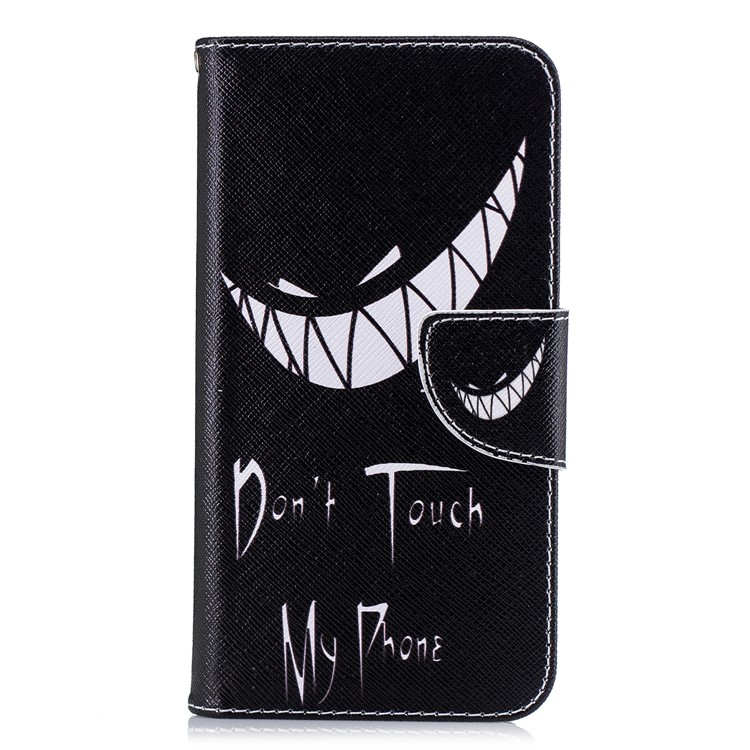 Pattern Printing Wallet Stand Leather Cell Phone Case for Xiaomi Redmi 6 - Angry Face-2