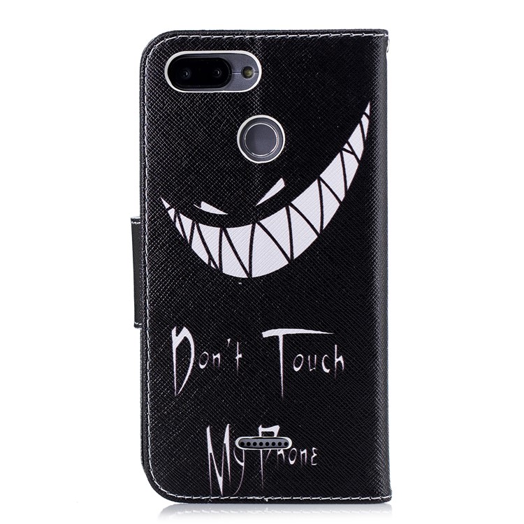 Pattern Printing Wallet Stand Leather Cell Phone Case for Xiaomi Redmi 6 - Angry Face-3