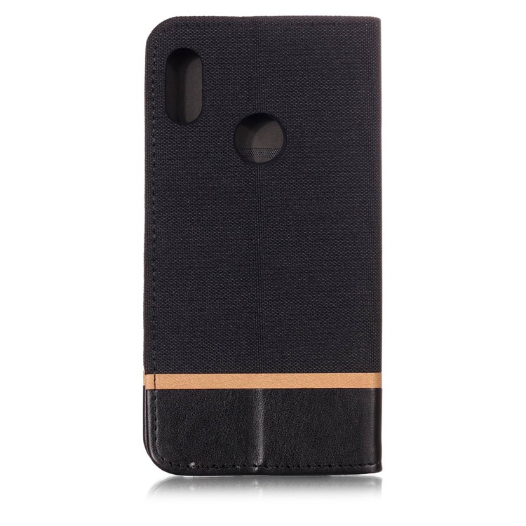Cloth Texture Splicing PU Leather Card Holder Stand Phone Case for Xiaomi Mi A2 / Mi 6X - Black-2