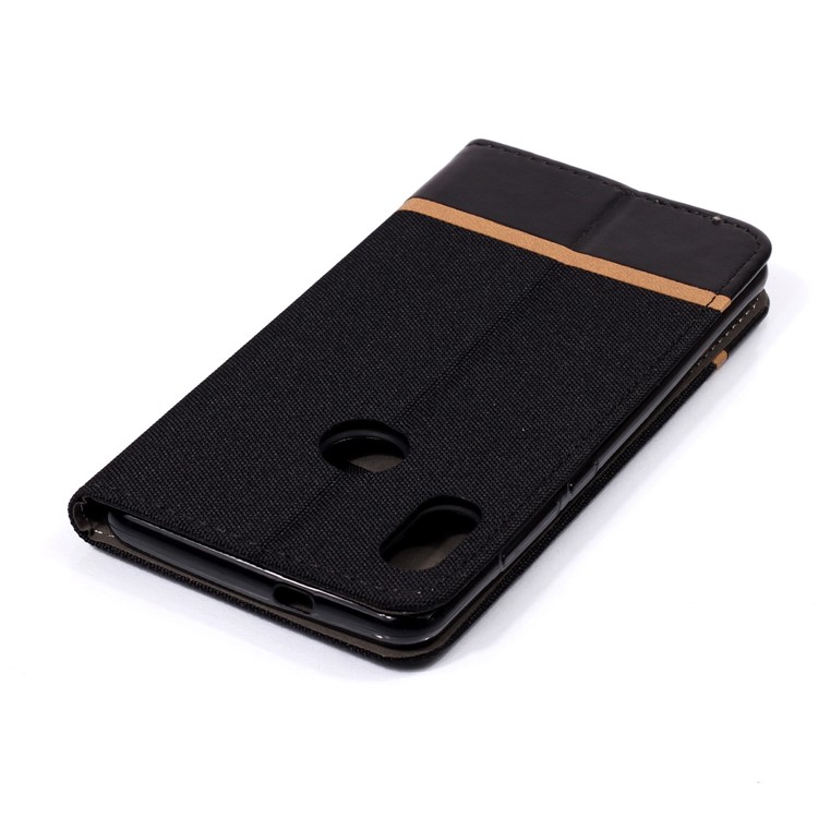 Cloth Texture Splicing PU Leather Card Holder Stand Phone Case for Xiaomi Mi A2 / Mi 6X - Black-5