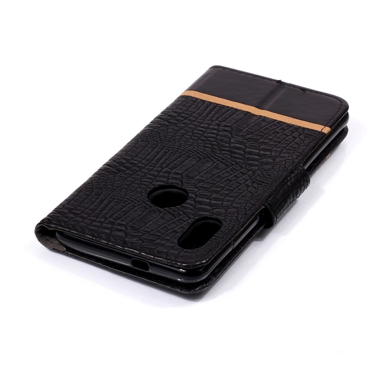 Croco Texture Splicing PU Leather Wallet Case for Xiaomi Mi A2 / Mi 6X - Black-5