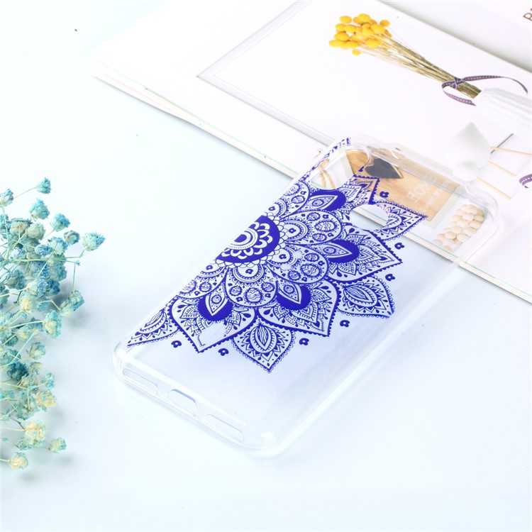 Pattern Printing TPU Protection Case for Xiaomi Mi A2 Lite / Redmi 6 Pro - Purple Flowers-5