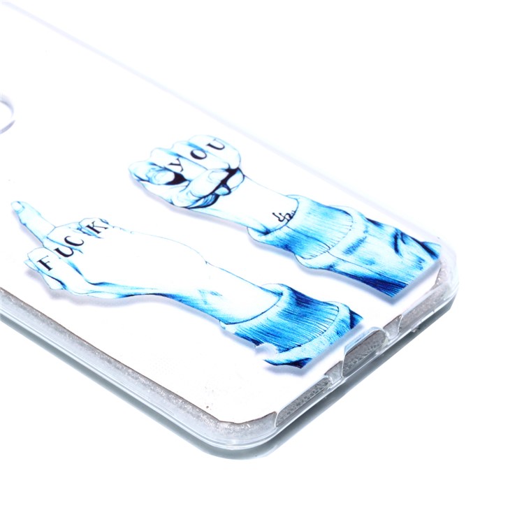 Pattern Printing TPU Soft Case for Xiaomi Mi A2 Lite / Redmi 6 Pro - FUCK Pattern-2