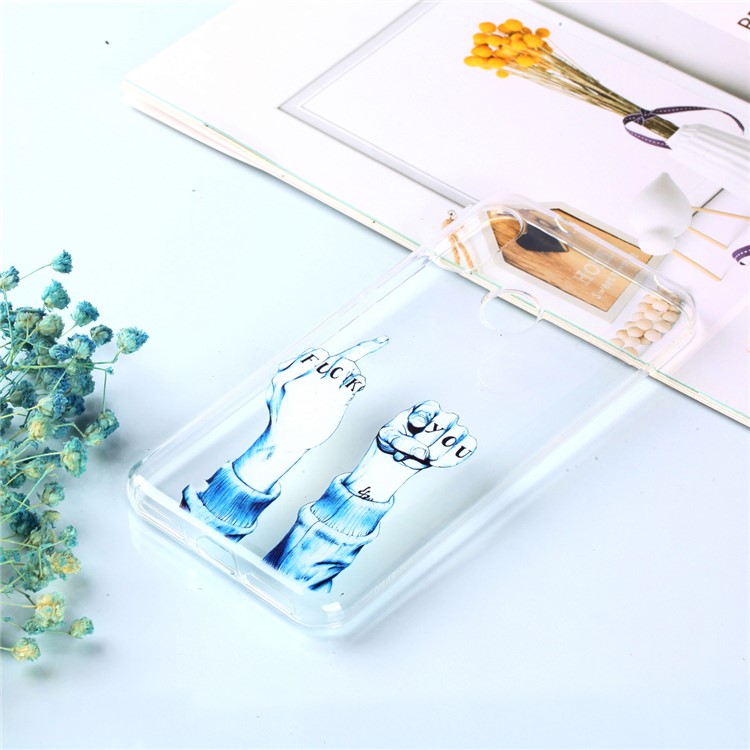 Pattern Printing TPU Soft Case for Xiaomi Mi A2 Lite / Redmi 6 Pro - FUCK Pattern-5