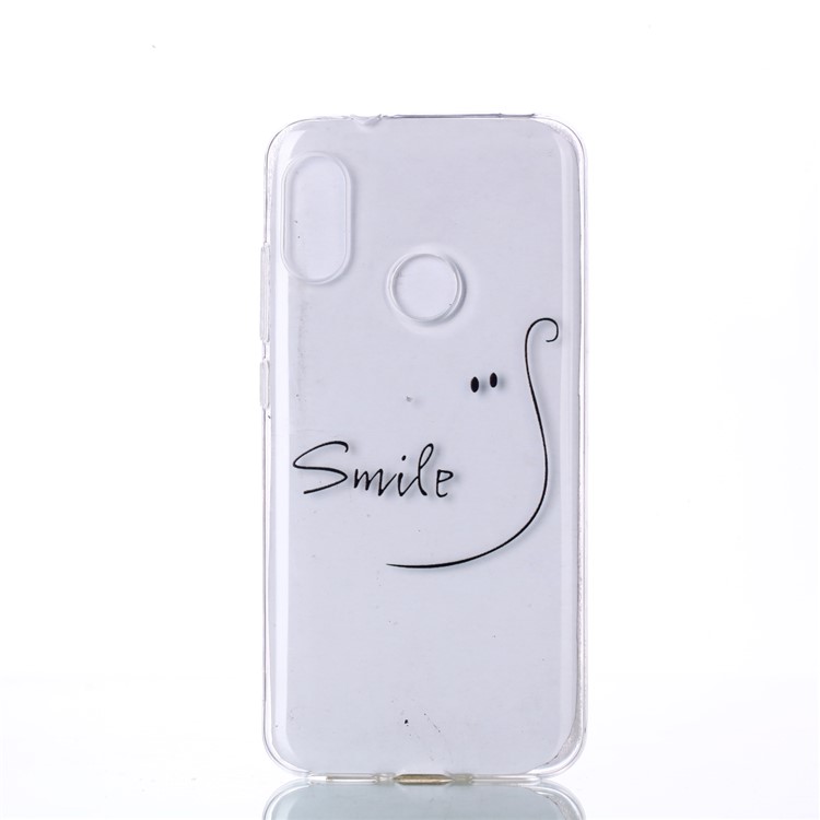 Pattern Printing TPU Case Phone Cover for Xiaomi Mi A2 Lite / Redmi 6 Pro - SMILE Pattern-1
