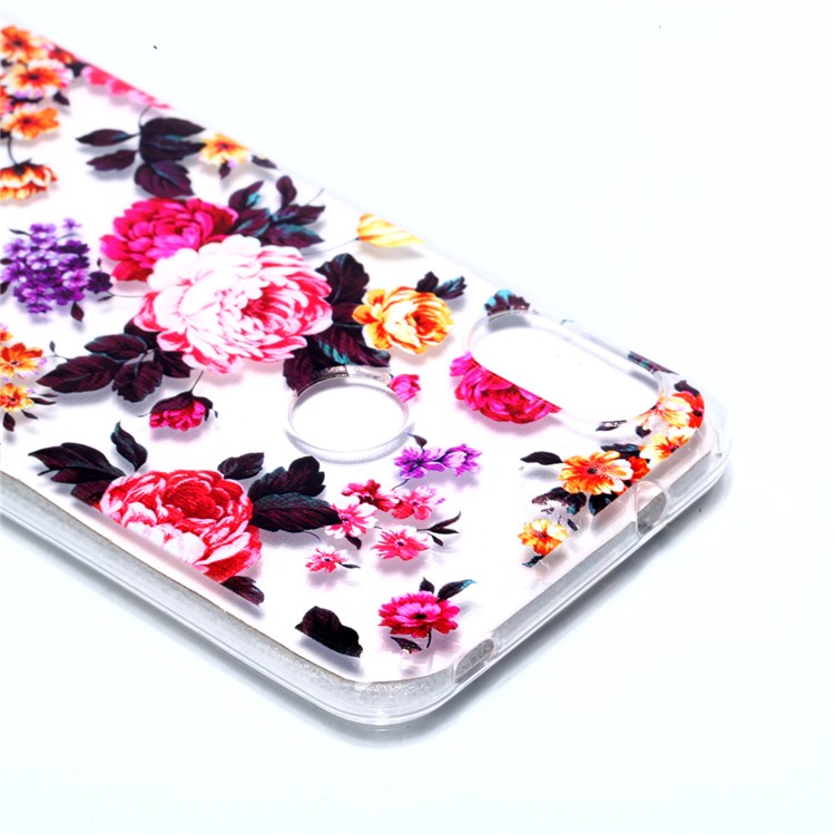 Pattern Printing TPU Mobile Phone Case for Xiaomi Mi A2 Lite / Redmi 6 Pro - Vivid Flowers-3