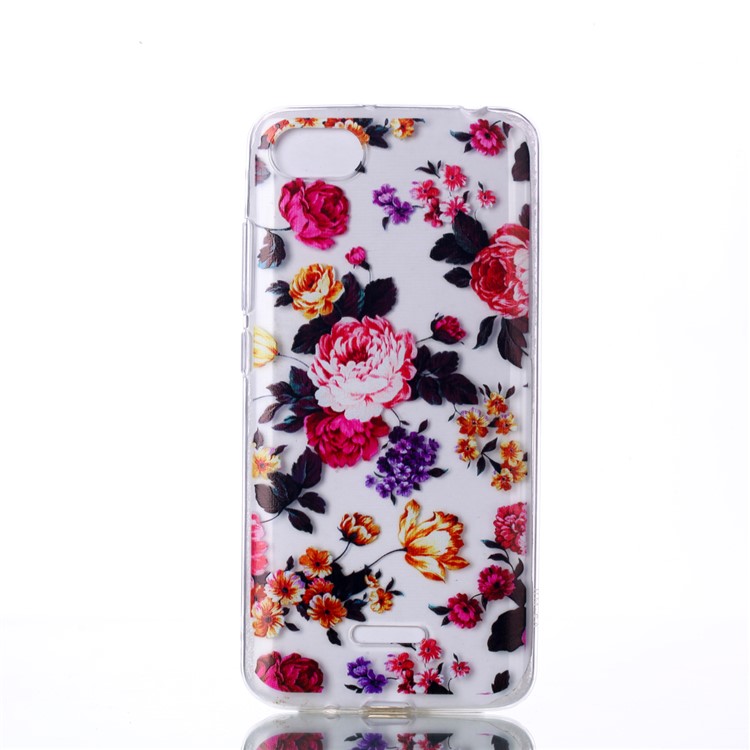 Pattern Printing TPU Case for Xiaomi Redmi 6A (Single 12MP Rear Camera) - Vivid Flowers-1